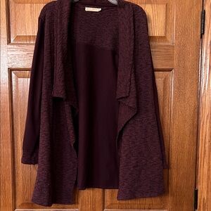 Max Jeans Deep Burgundy Cardigan